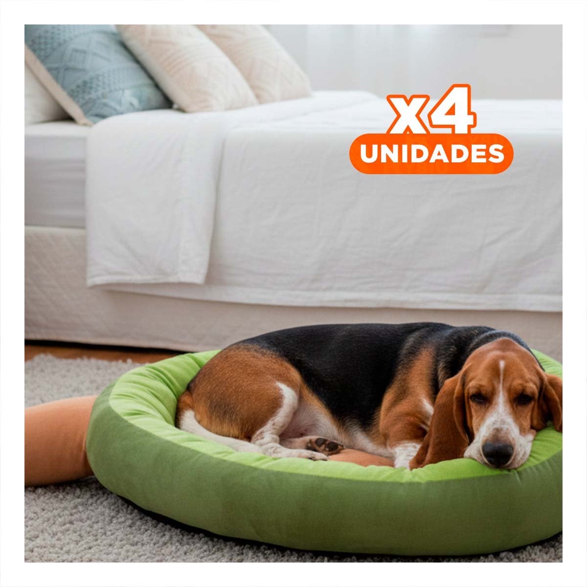 PACK4 SOFA DE DESCANSO PALTA TALLA M VERDE PARA SUS HIJOS Y SUS MASCOTAS - 1