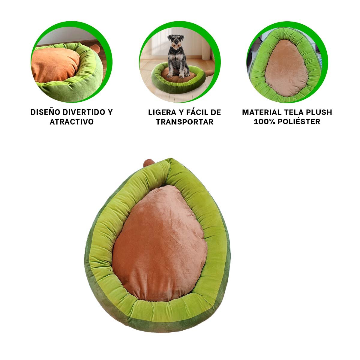 CAMA PALTA PARA MASCOTA TALLA M VERDE DE MODELO FINO PARA SU ESTILO - 3