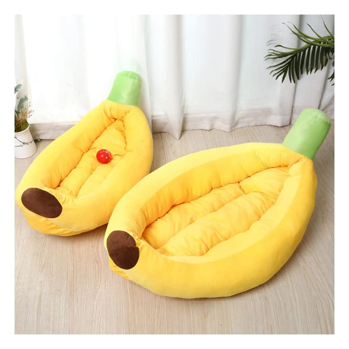PACK4 DESCANSO CONFORTABLE Y ENVOLVENTE TIPO PLATANO PARA MASCOTA TALLA S Y+REGALO STICKER - 5