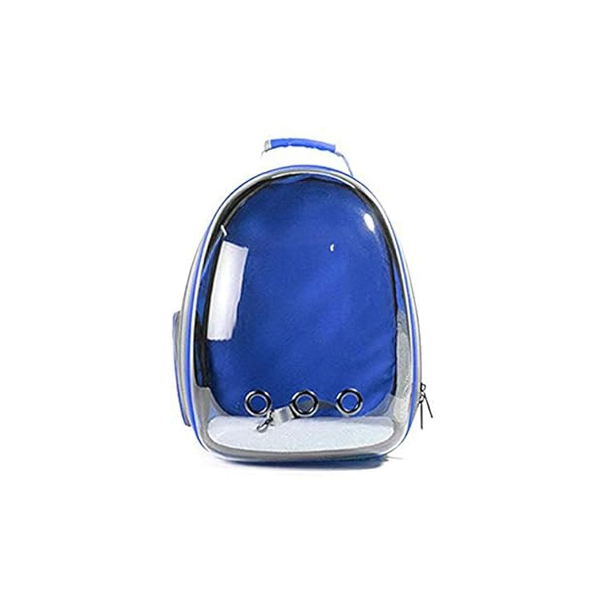 MOCHILA TRANSPORTADORA PARA GATO EN AZUL CON CAPSULA FRONTAL Y PANEL VENTILADO Y+REGALO STICKER - 3