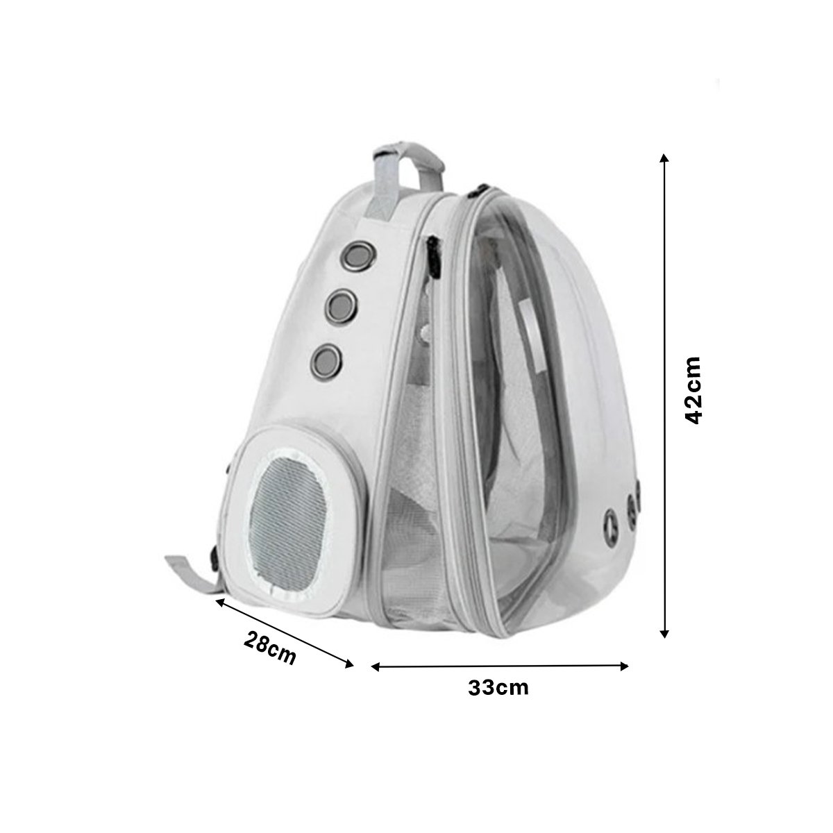 MOCHILA MODERNA PARA GATO EN PLOMO CON BURBUJA EXPANDIBLE Y MATERIAL DURADERO Y+POST IT - 4