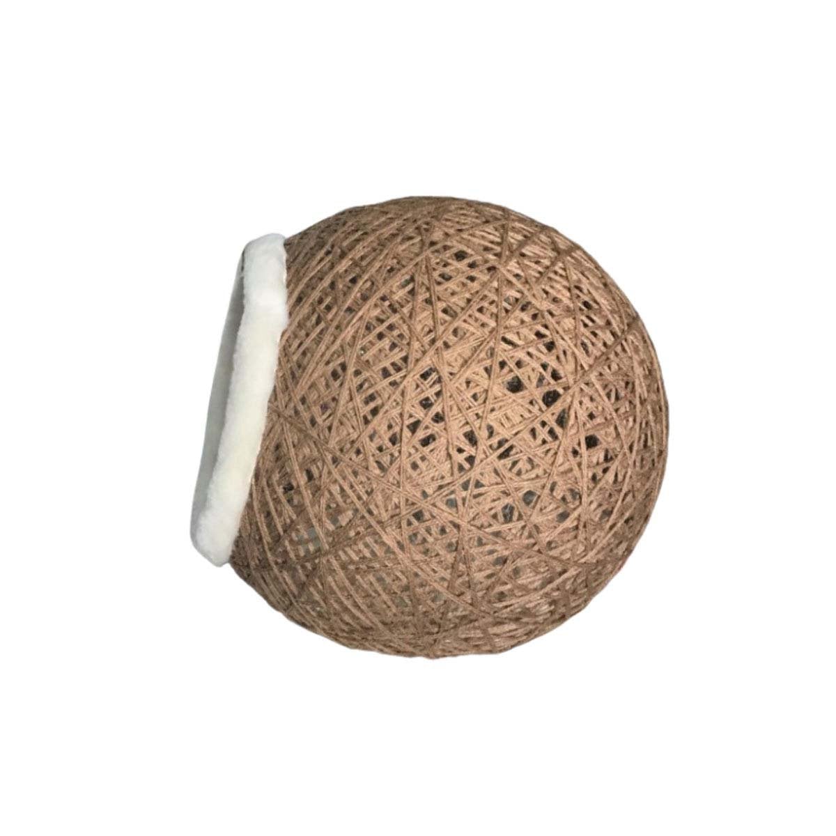 BASE COMODA CON PELUCHE BLANCO Y COJIN MARRON CLARO PARA GATOS Y+REGALO STICKER - 3