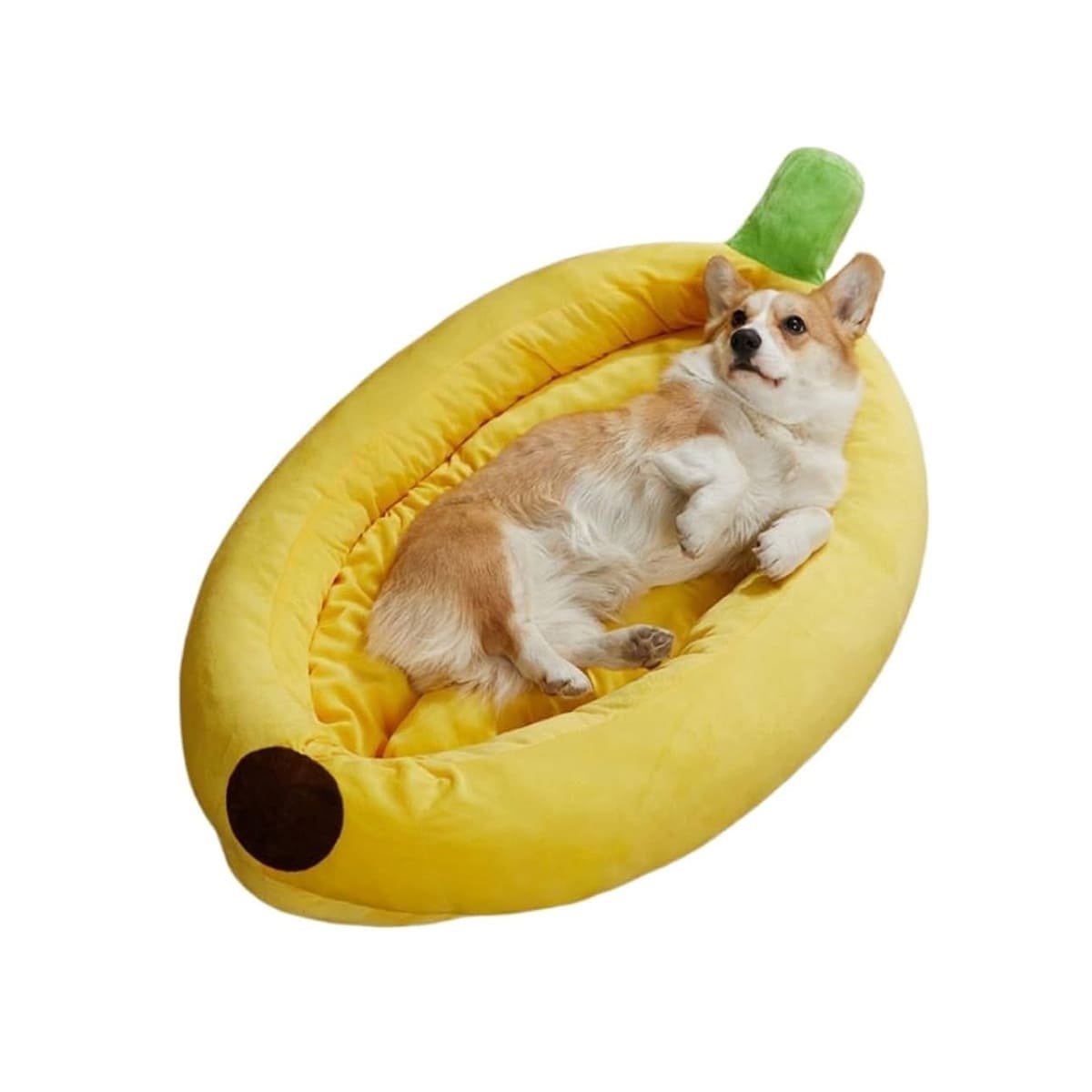 PACK4 DESCANSO MULLIDO INSPIRADO EN PLATANO PARA MASCOTA TALLA M AMARILLO Y+PAPEL REGALO - 3