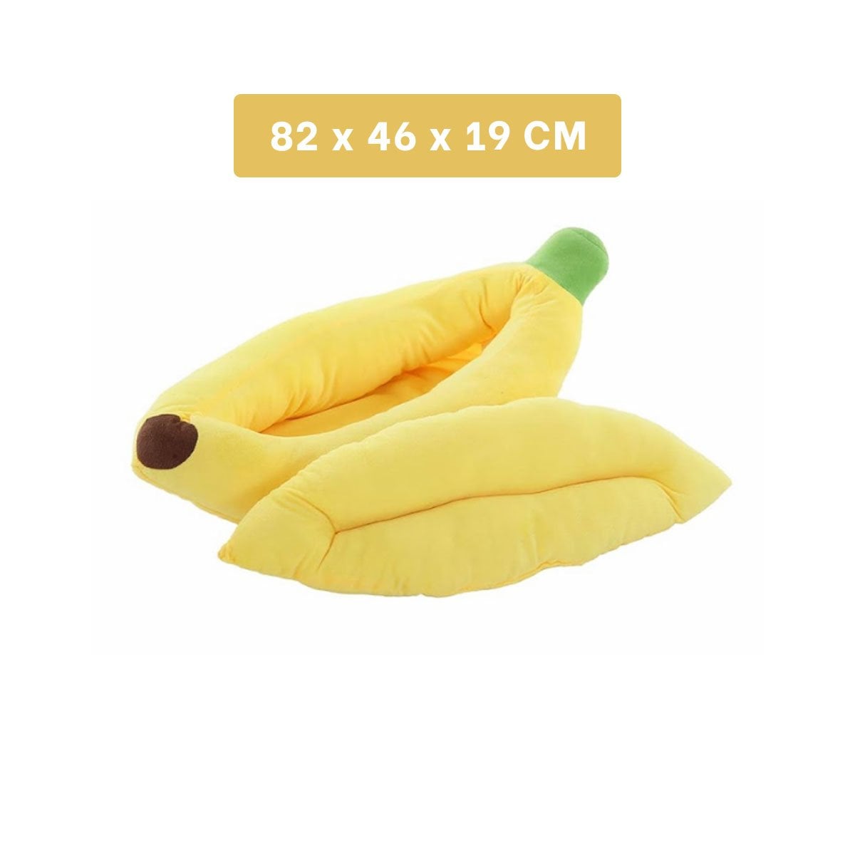 PACK4 DESCANSO MULLIDO INSPIRADO EN PLATANO PARA MASCOTA TALLA S AMARILLO Y+PAPEL REGALO - 4