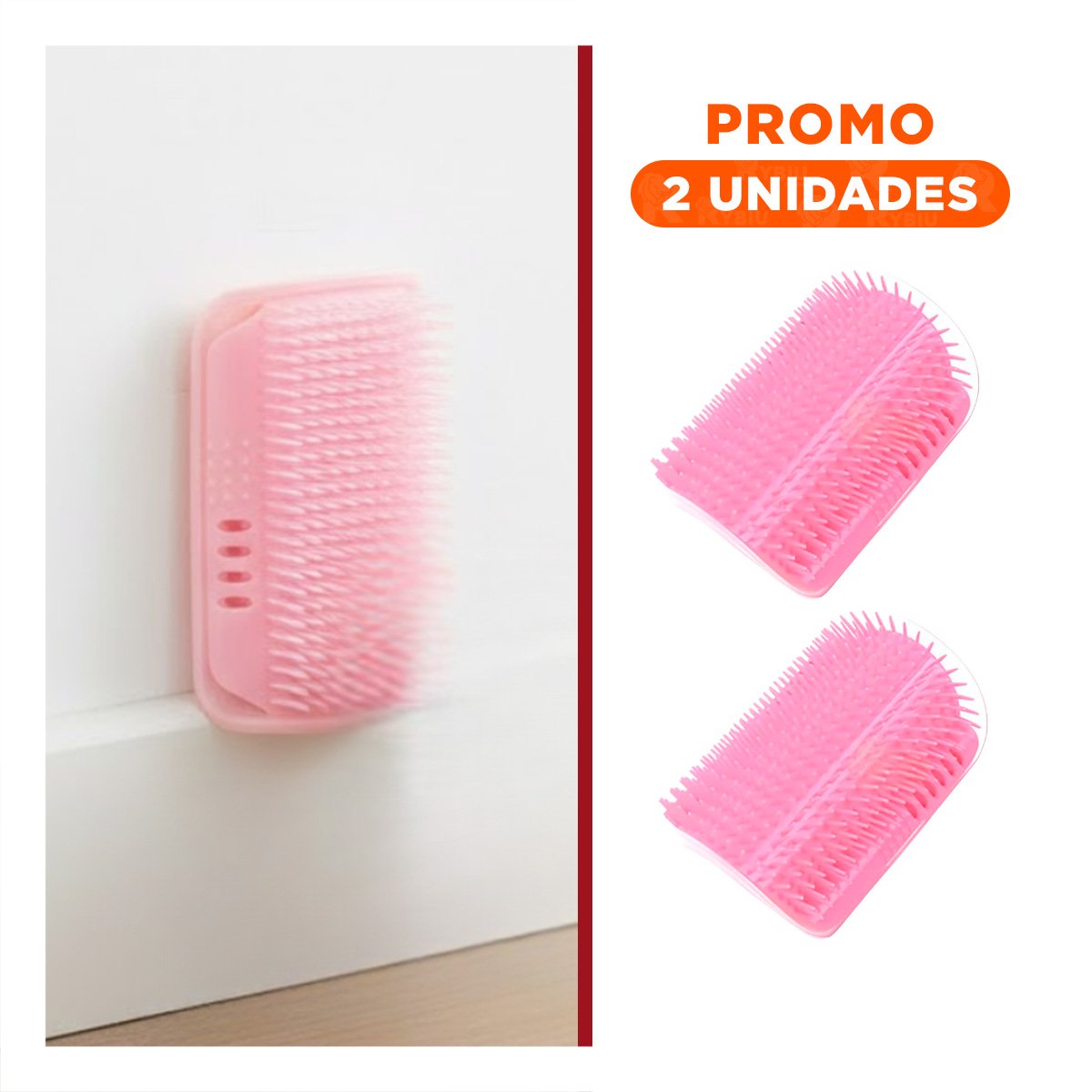 PACK2 CEPILLO DE PARED CON TONO ROSADO MAS BRILLO PARA SU HABITACION - 1