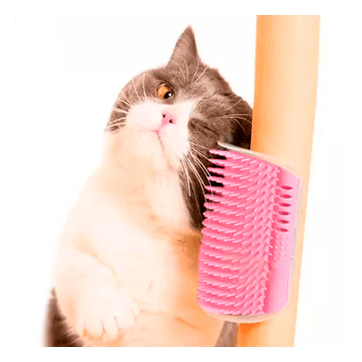 PACK12 RASCADOR ESQUINERO DE GATOS ROSADO MAS HIERBA PARA SU CUIDADO DIARIO Y+PAPEL REGALO - 3