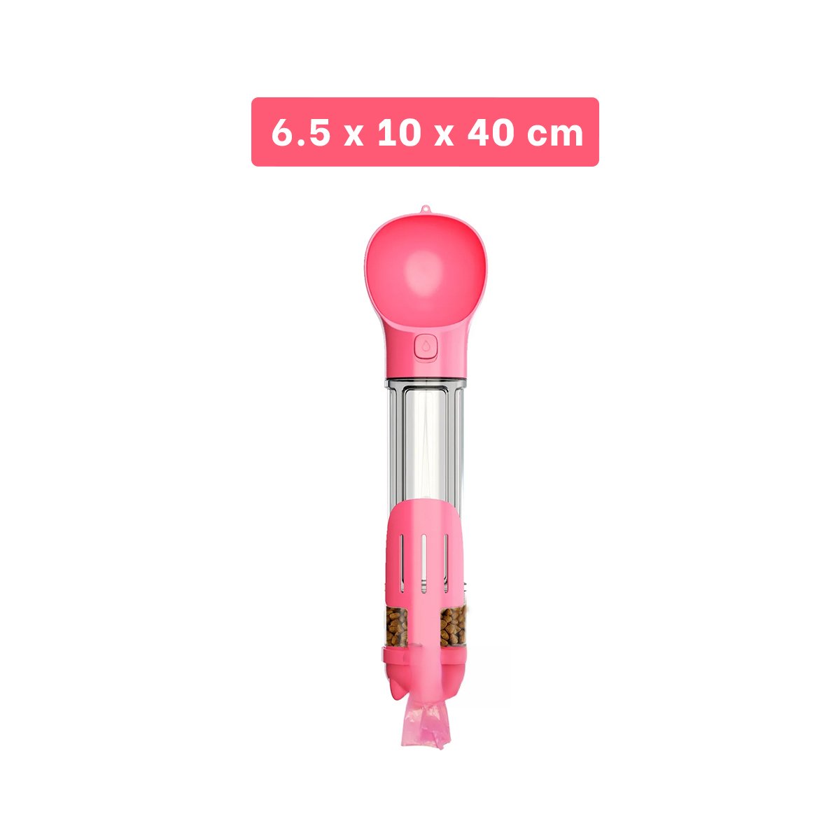 PACK2 BOTELLA 4 EN 1 DISPENSADOR CON BOLSITA ROSADO GRANDE MUY UTIL DE MANEJAR Y+PAPEL REGALO - 4