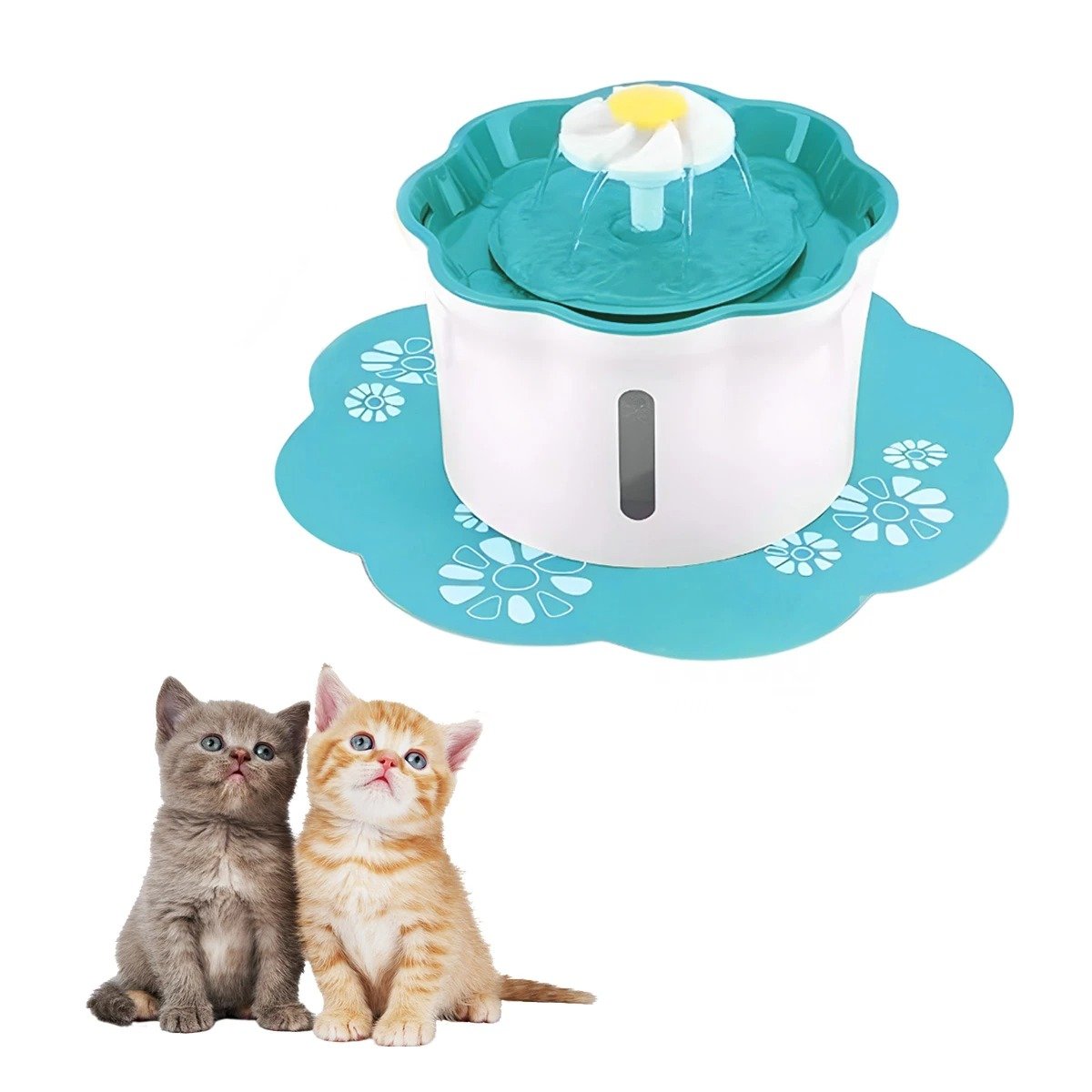 PACK4 FUENTE DE AGUA FLOR PET VERDE DE PLASTICO MUY ACTIVO Y+PAPEL REGALO - 3