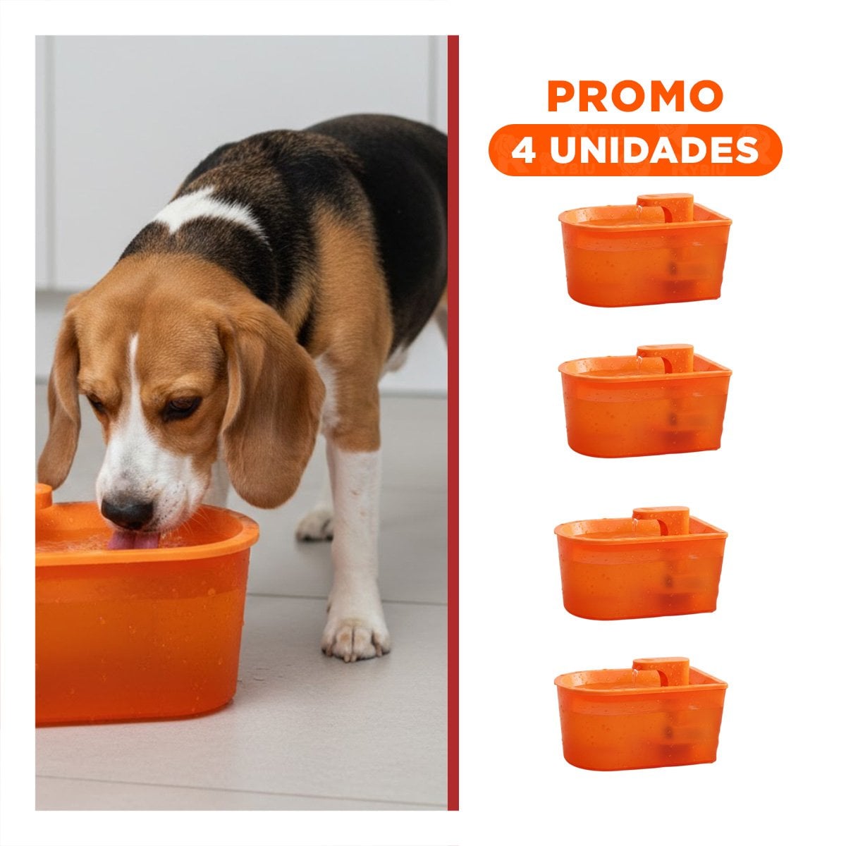 PACK4 ESTACION DE LIQUIDOS PET ANARANJADO PARA LA TRANQUILIDAD DE SUS PADRES Y+REGALO STICKER - 1