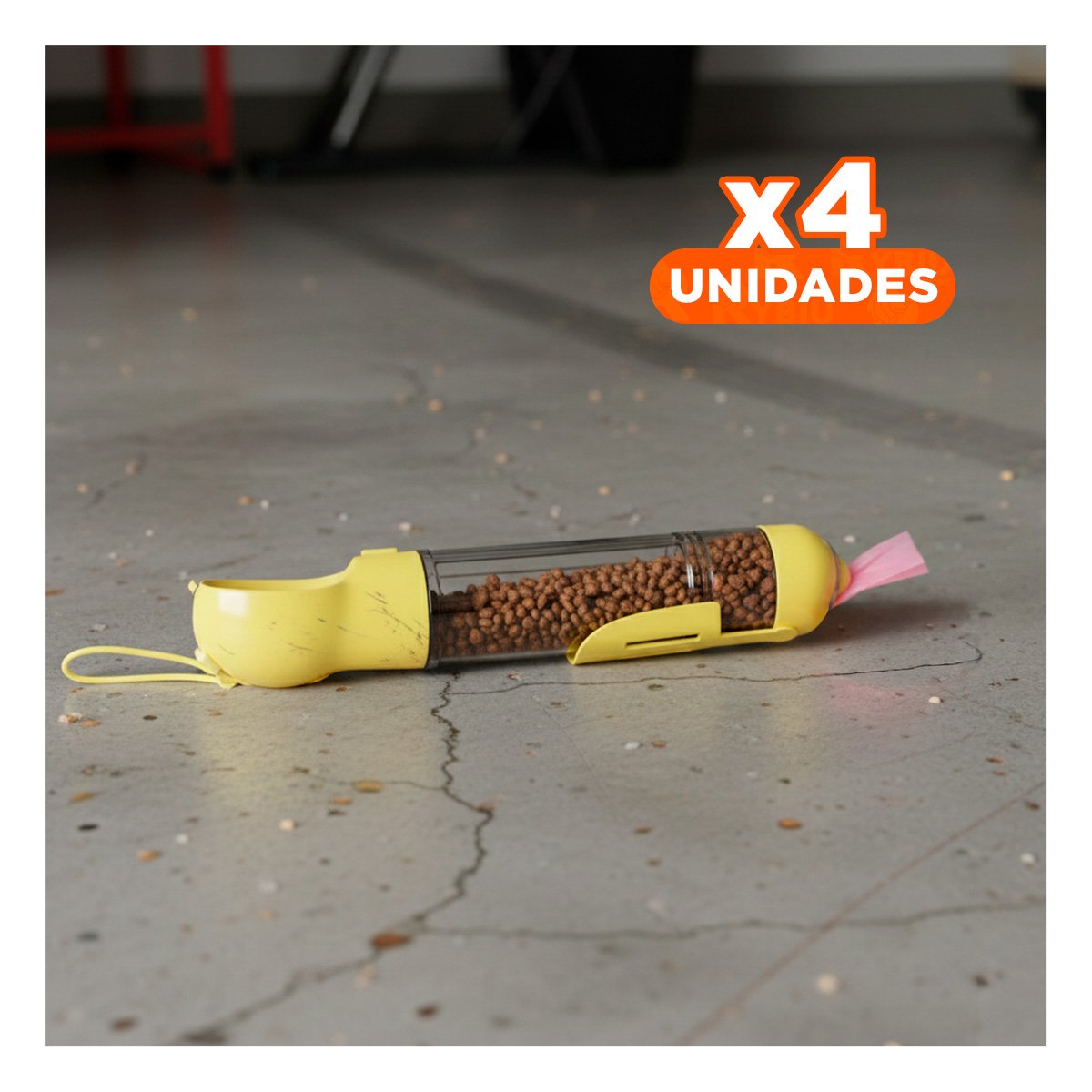 PACK4 ACCESORIO MULTIFUNCION 4 EN 1 AMARILLO GRANDE PARA SUS HIJOS Y SUS PERROS - 1