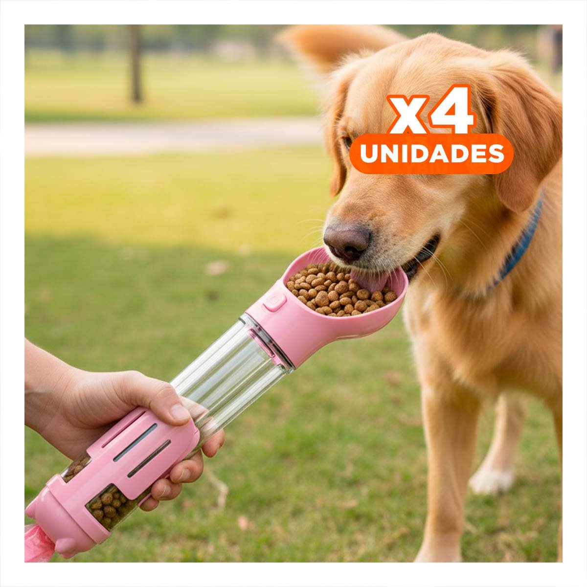 PACK4 ACCESORIO MULTIFUNCION 4 EN 1 ROSADO GRANDE PARA SUS HIJOS Y SUS PERROS - 1