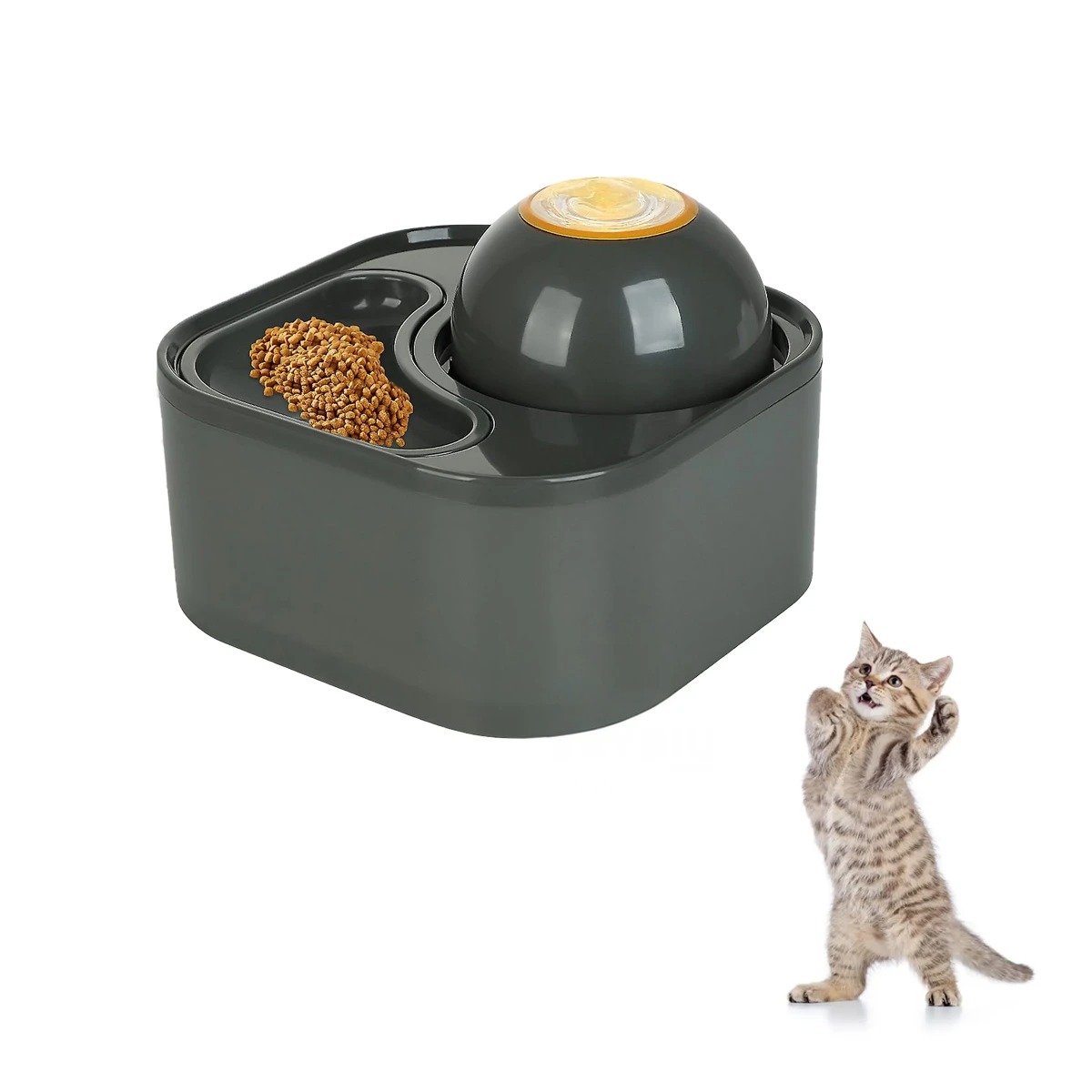 PACK4 FUENTE DOBLE CUADRADO CON ESFERA PET PLOMO DE PLASTICO MUY ACTIVO Y+PAPEL REGALO - 3