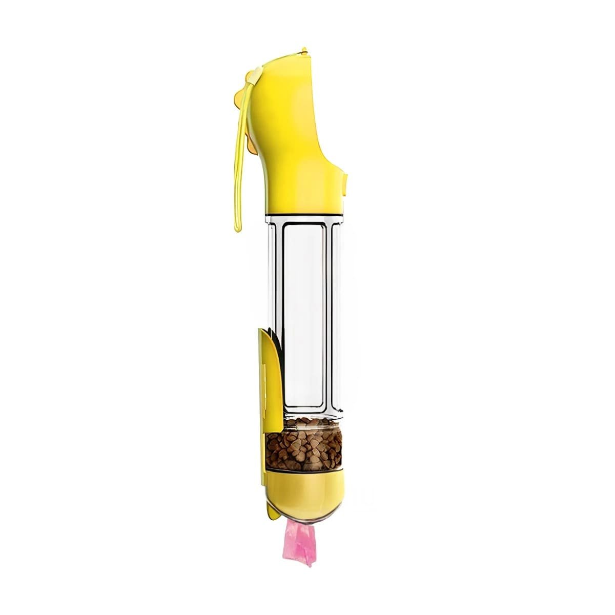 PACK4 BOTELLA 4 EN 1 DISPENSADOR CON BOLSITA AMARILLO GRANDE MUY ACTIVO DE PASEO Y+PAPEL REGALO - 3