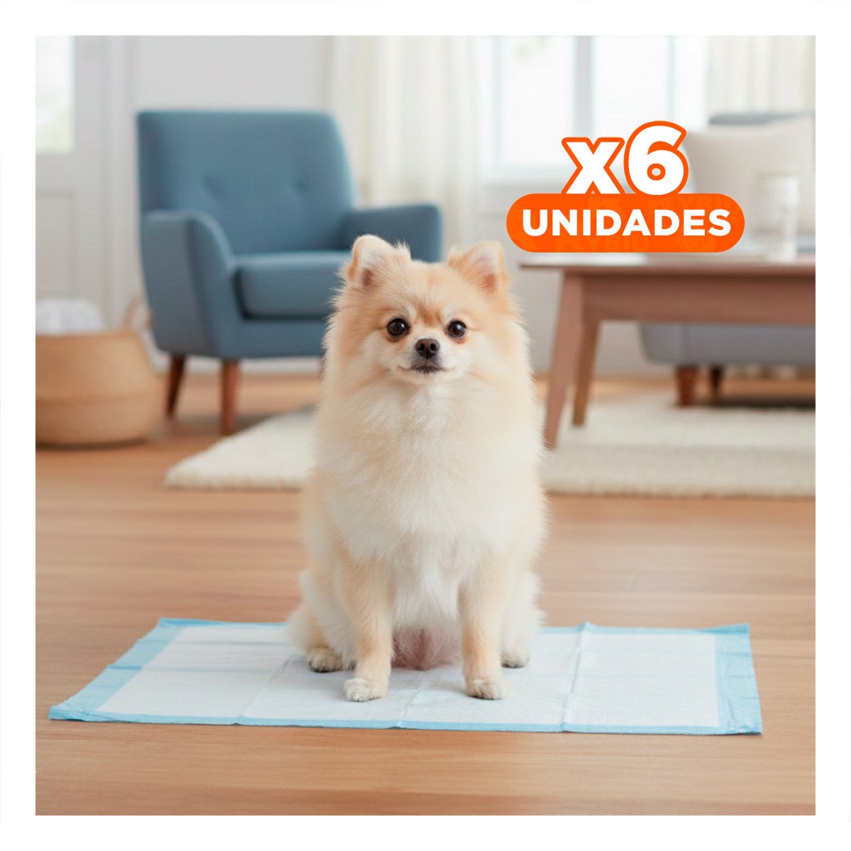 PACK6 ALFOMBRA ABSORBENTE TALLA S CELESTE PARA SU TARDE DE JUEGOS Y+REGALO STICKER - 1