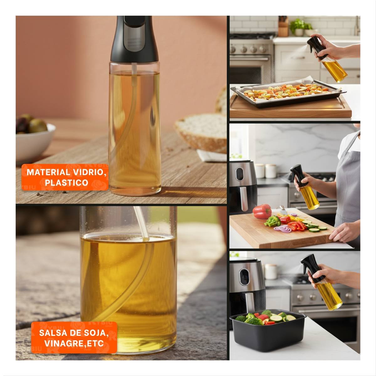 PACK12 SPRAY DE COCINA NEGRO 220ML DE FUNCION PRACTICA PARA TODOS LOS DIAS Y+PAPEL REGALO - 2