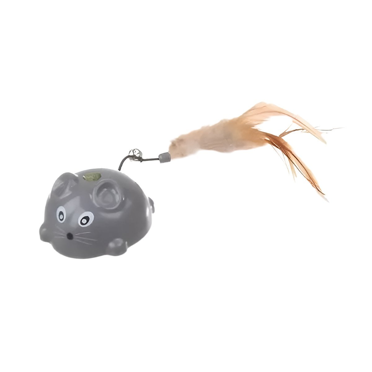 PACK2 JUGUETE RATON CON PLUMA INTERACTIVO DE COLOR PLOMO DE GRAN CLASE Y+REGALO STICKER - 2