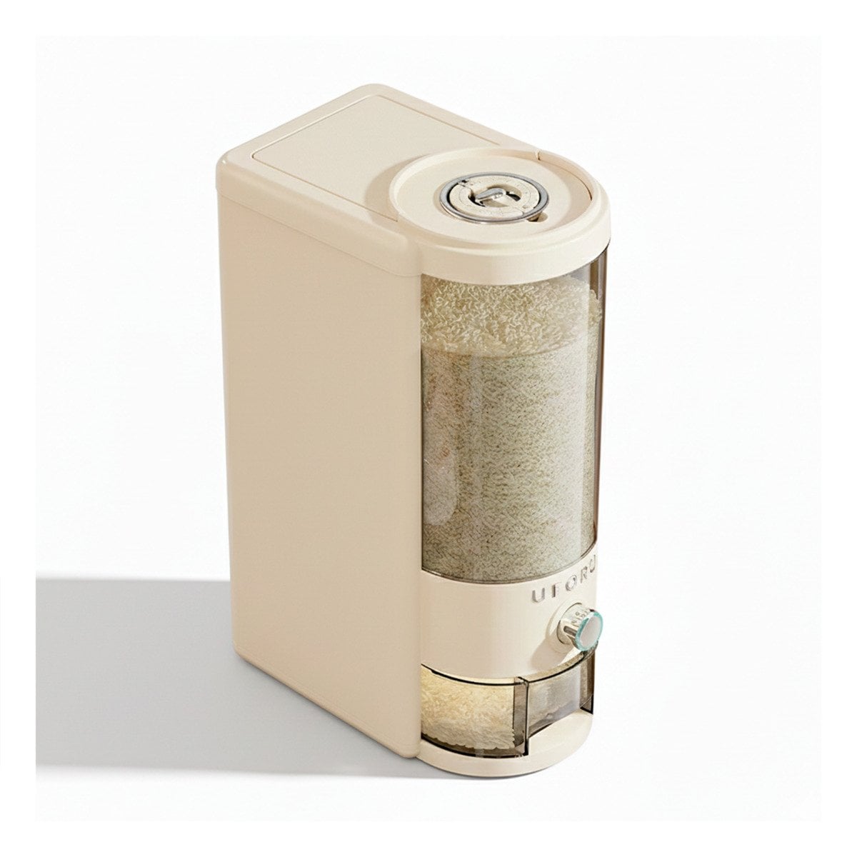 PACK6 RECIPIENTE 10L DE GRANOS TRANSPARENTE Y CREMA PARA COCINA Y COMEDOR Y+REGALO STICKER - 2
