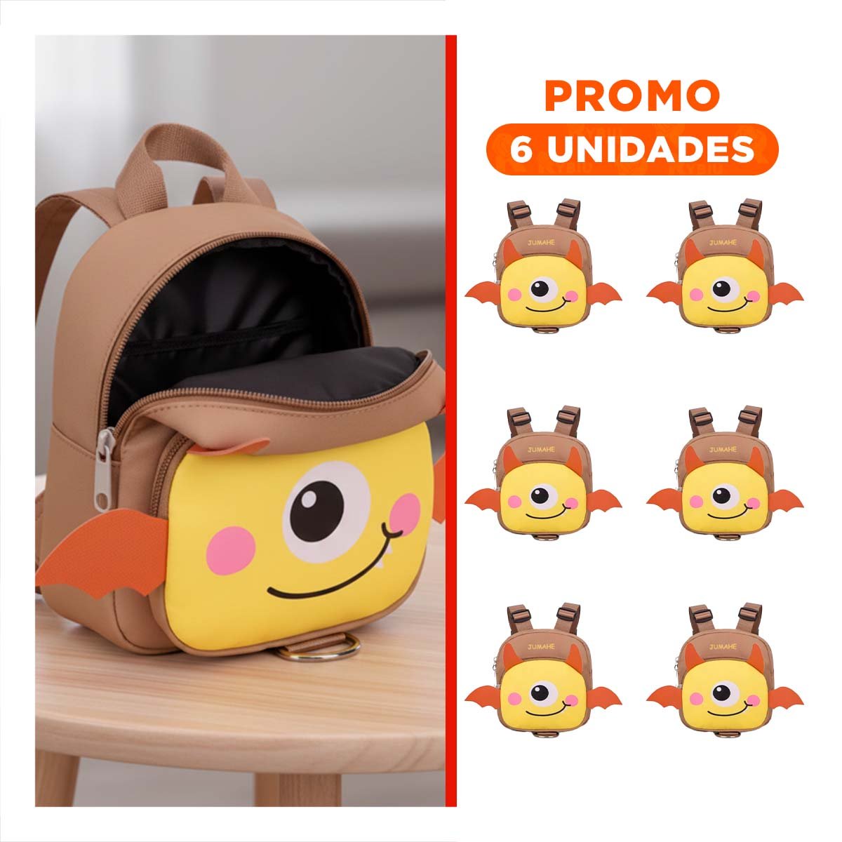 PACK6 MORRAL PARA MASCOTA MOSTAZA DE MURCIELAGO PARA SUS MANOS CON UN MANEJO - 1