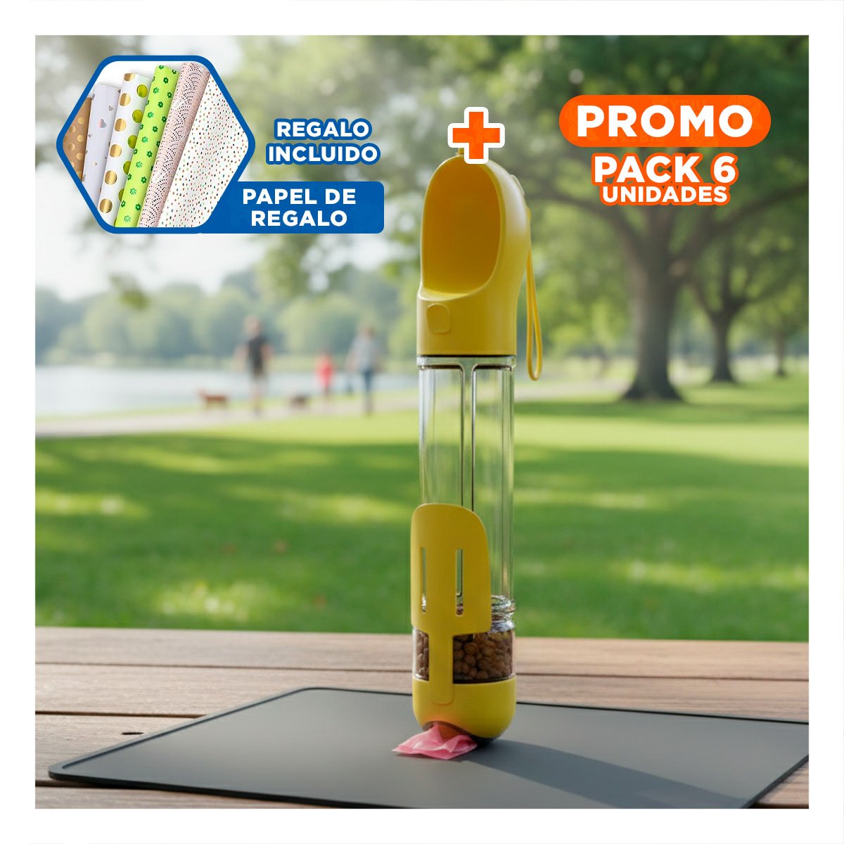 PACK6 ACCESORIO MULTIFUNCION 4 EN 1 AMARILLO GRANDE PARA SU TARDE DE JUEGOS Y+REGALO STICKER - 1