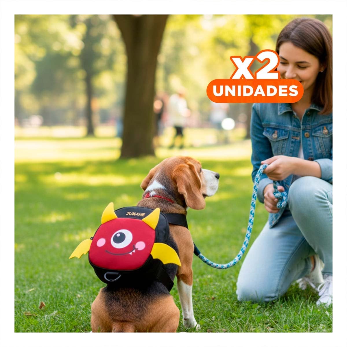 PACK2 MORRAL PARA MASCOTA NEGRO DE MURCIELAGO DE GRAN CLASE PARA AVENTURAS Y+REGALO STICKER - 1