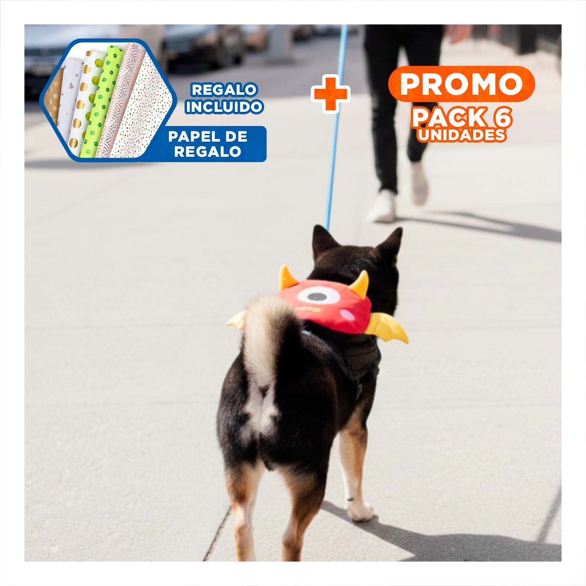 PACK6 MOCHILA PEQUEÑA PARA MASCOTA COLOR NEGRO DE MURCIELAGO MUY SUAVE REAL Y+PAPEL REGALO - 1