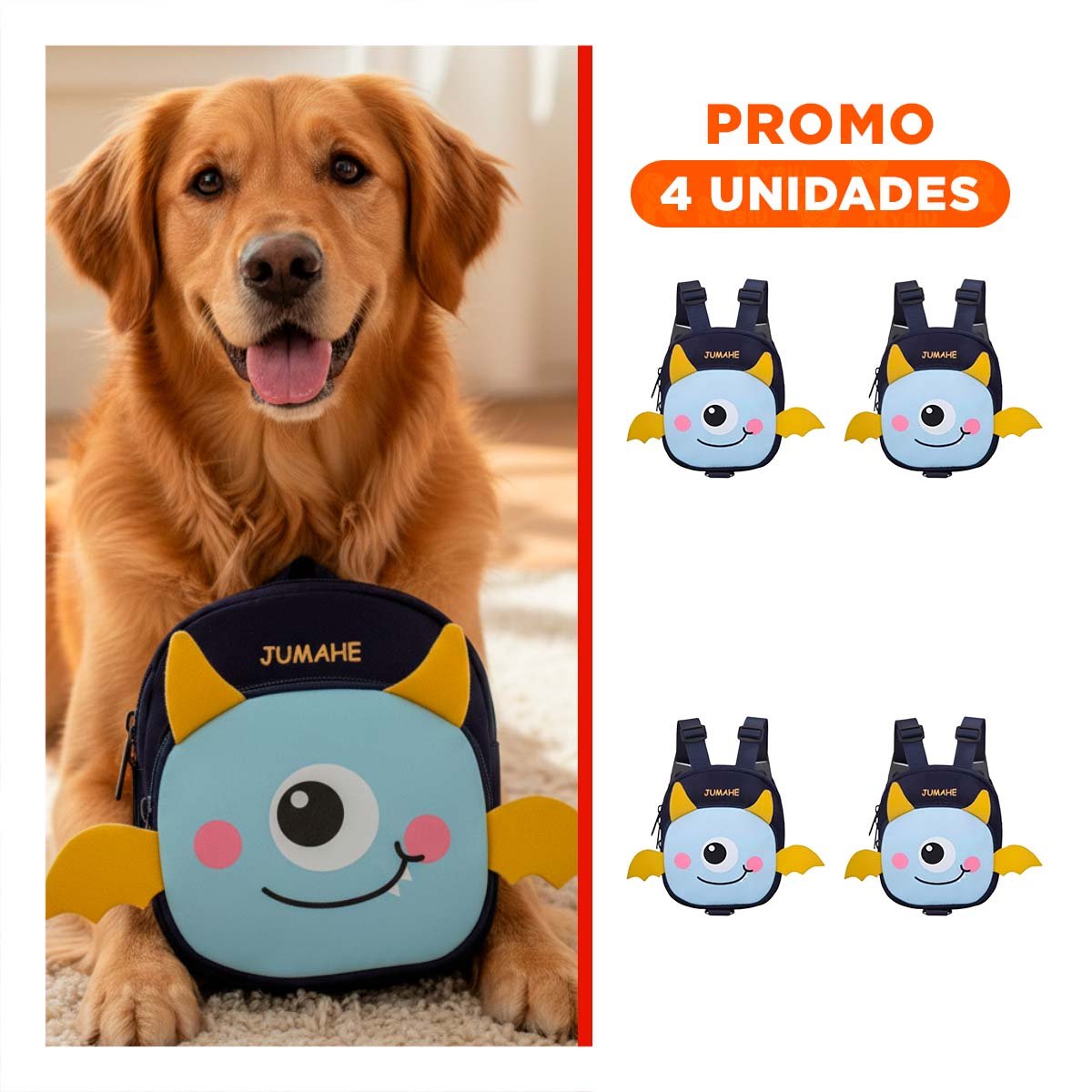 PACK4 ARNES DE ESPALDA AZUL DE MURCIELAGO PARA SUS PADRES Y SU COMODIDAD Y+REGALO STICKER - 1