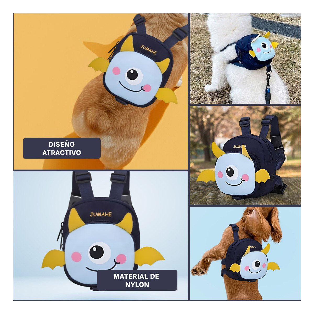 PACK4 ARNES DE ESPALDA AZUL DE MURCIELAGO PARA SUS PADRES Y SU COMODIDAD Y+REGALO STICKER - 2