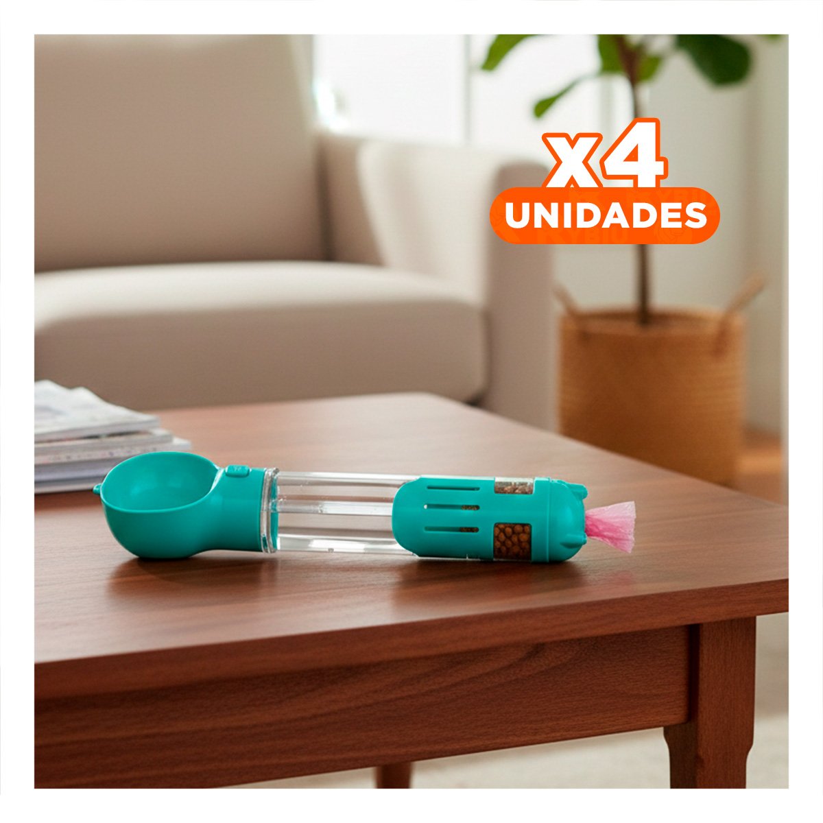 PACK4 ACCESORIO MULTIFUNCION 4 EN 1 CELESTE GRANDE PARA SUS HIJOS Y SUS PERROS - 1