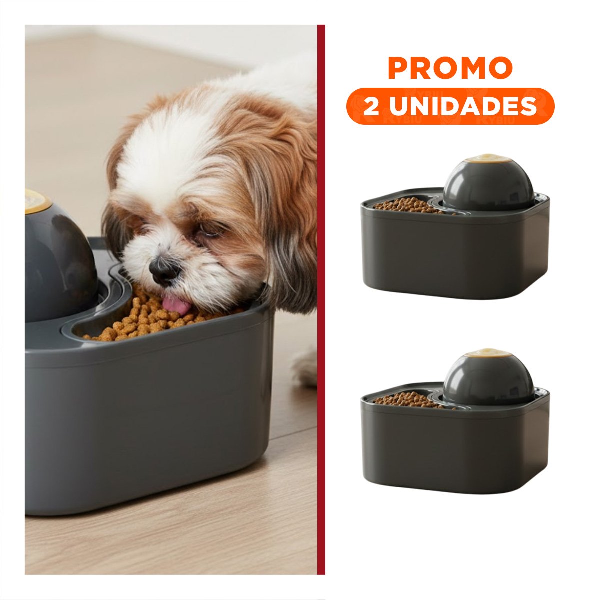 PACK2 ESTACION DE AGUA CON ESFERA PET CON TONO PLOMO DE GRAN BRILLO - 1
