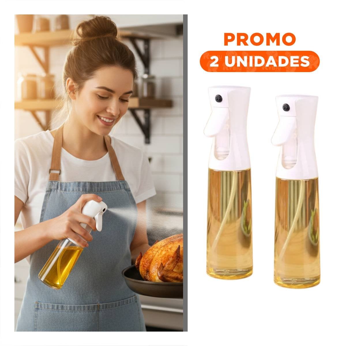 PACK2 ACEITERO EN SPRAY BLANCO 220ML CON BRILLO DE METAL PARA SU REPISA - 1