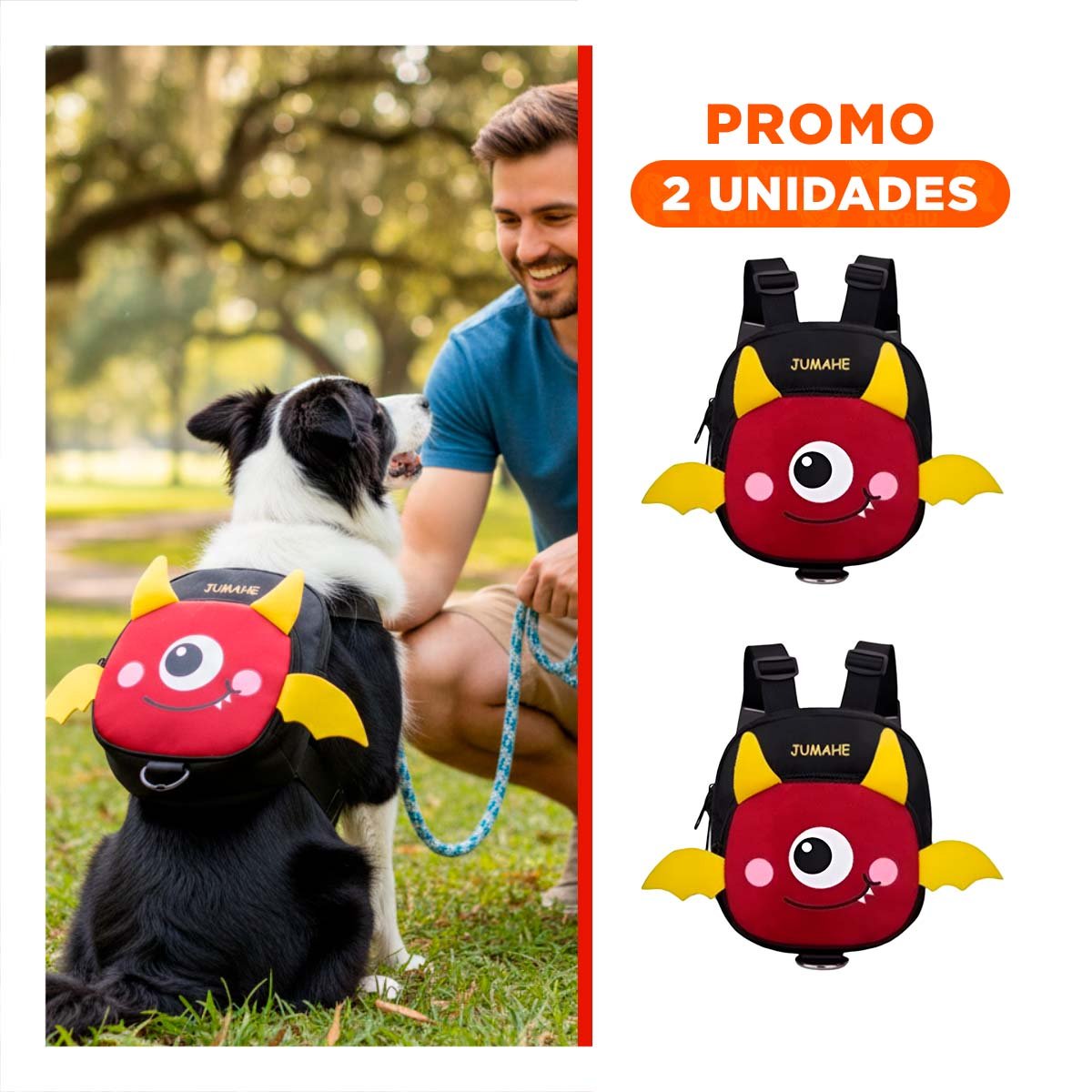 PACK2 ARNES DE ESPALDA NEGRO DE MURCIELAGO DE GRAN BRILLO PARA UNA VISTA - 1