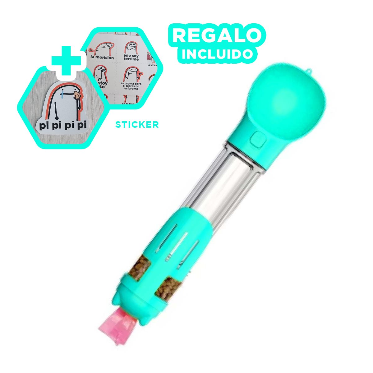 CONTENEDOR DE VIAJE 4 EN 1 CELESTE GRANDE CON MUCHA GUIA PARA SU RUTINA Y+REGALO STICKER - 1