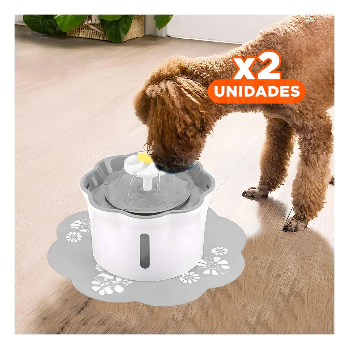 PACK2 ESTACION DE AGUA CON CASCADA FLOR PLOMO PARA UN AMBIENTE DE GRAN CLASE Y+REGALO STICKER - 1