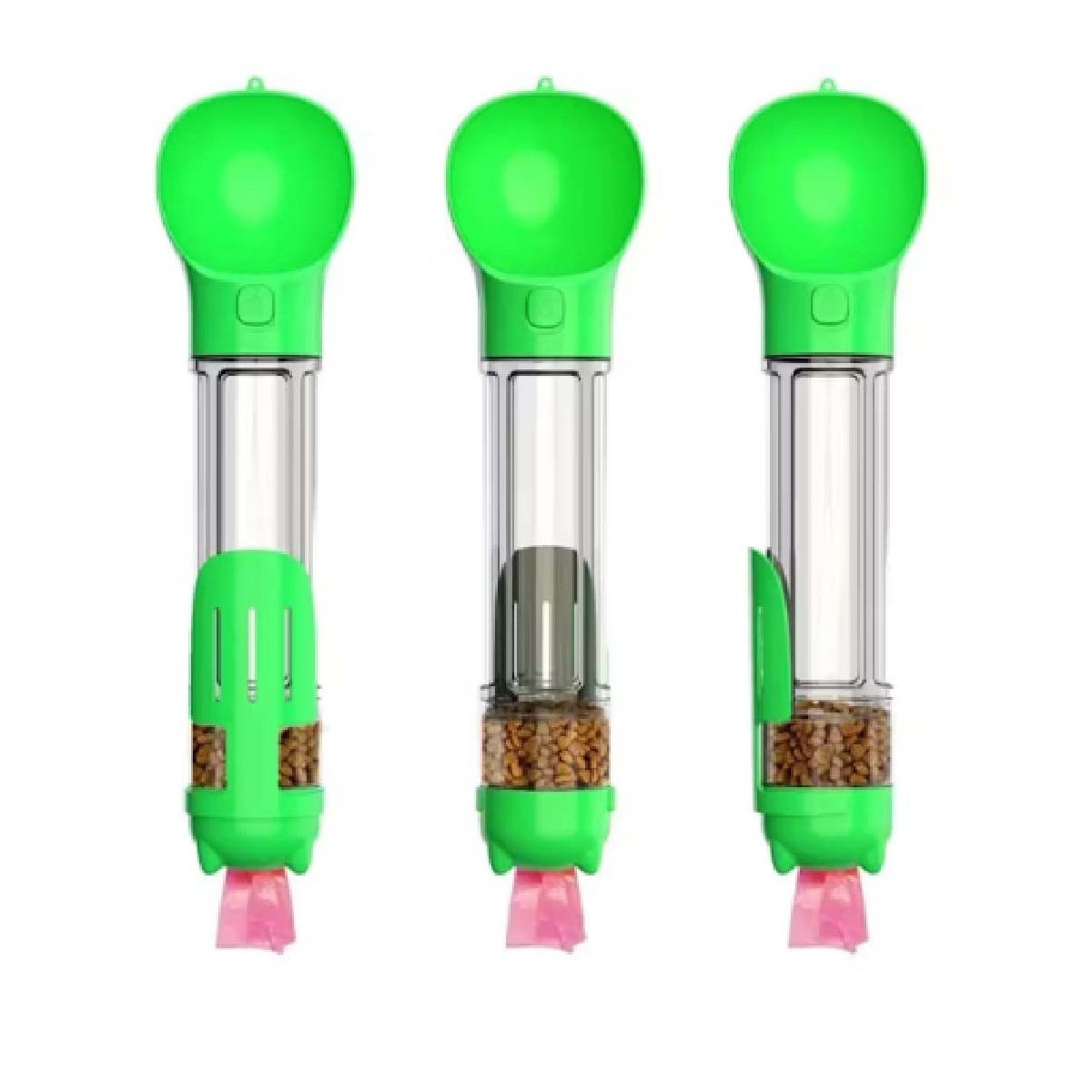 PACK4 BOTELLA 4 EN 1 DISPENSADOR CON BOLSITA VERDE GRANDE MUY ACTIVO DE PASEO Y+PAPEL REGALO - 3
