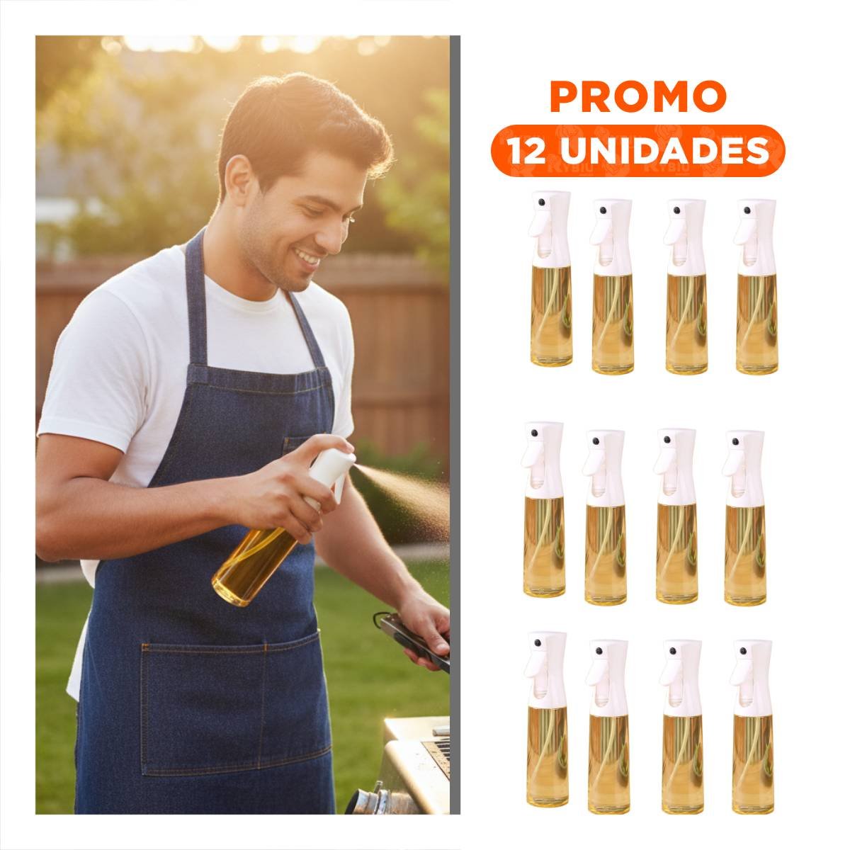 PACK12 PULVERIZADOR DE VIDRIO BLANCO 220ML CON CUELLO ANCHO PARA SU LLENADO Y+REGALO STICKER - 1