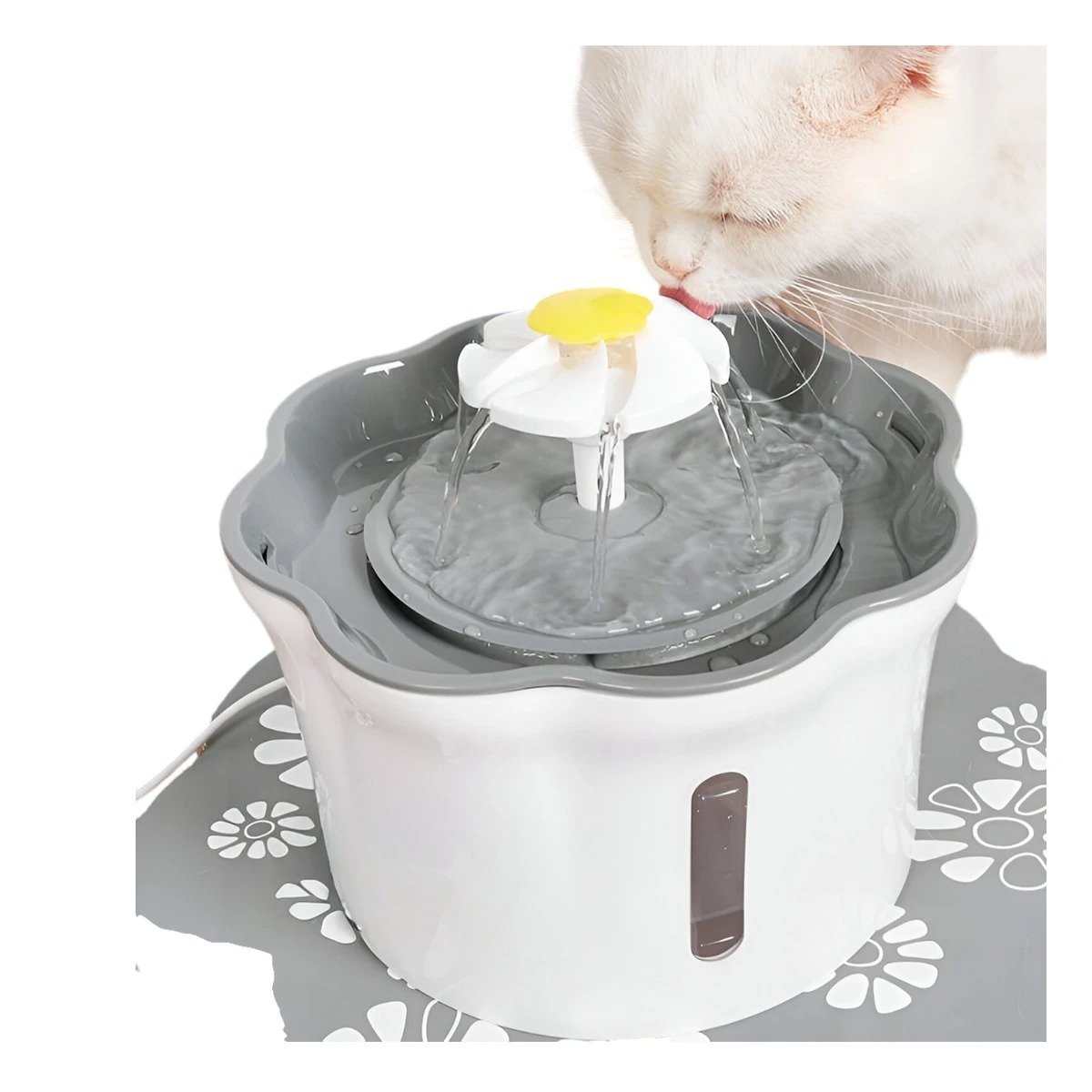 PACK4 FUENTE DE AGUA FLOR PET PLOMO DE PLASTICO MUY ACTIVO Y+PAPEL REGALO - 3