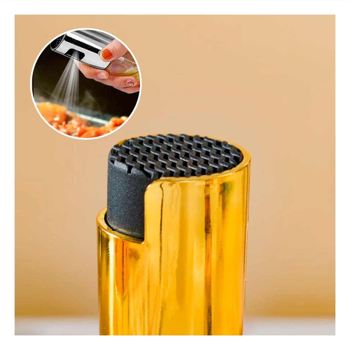 SPRAY DE COCINA DORADO 100ML CON ESTRUCTURA FIRME PARA SU MESADA Y+REGALO STICKER - 5