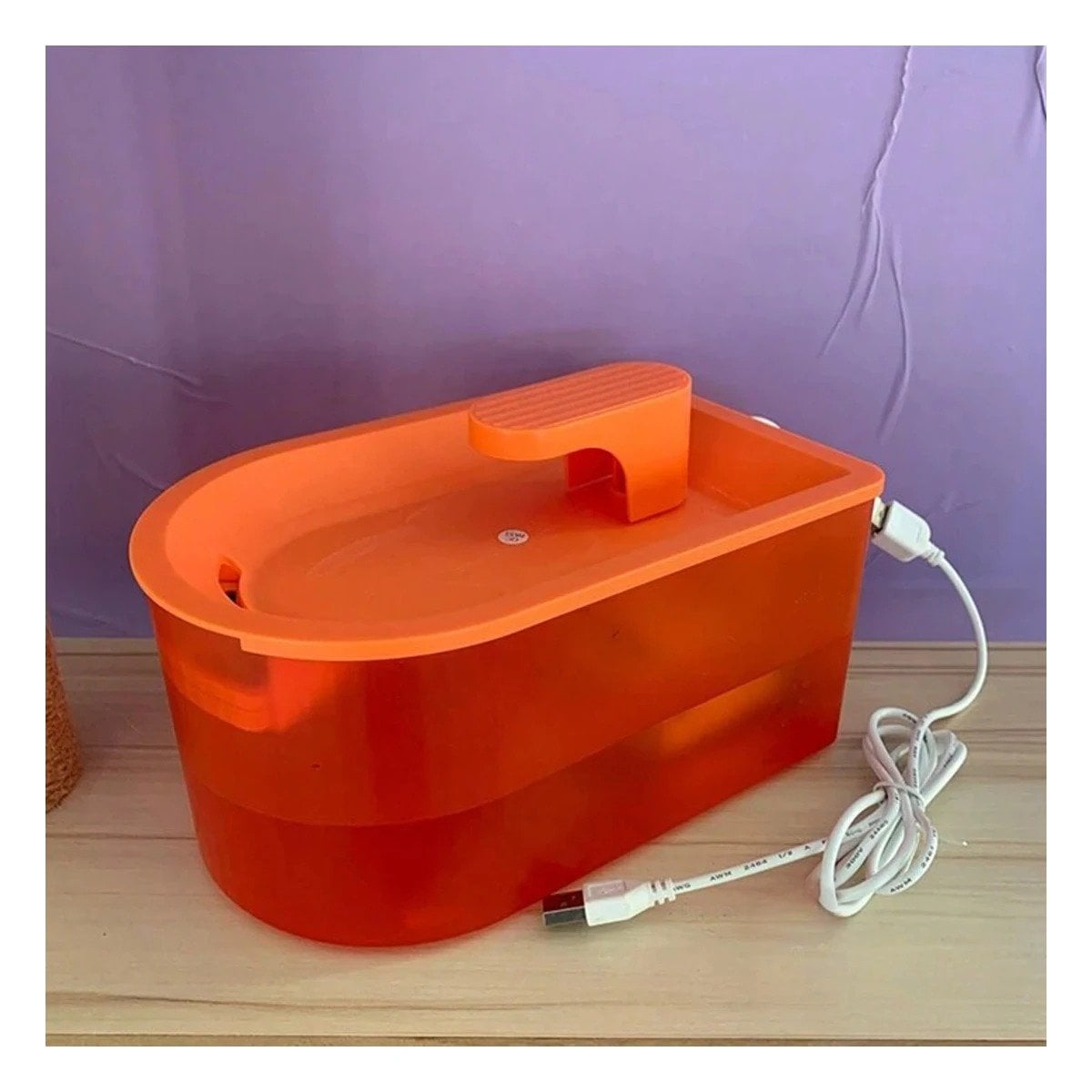 PACK2 FUENTE RECTANGULAR PET ANARANJADO DE PLASTICO MUY UTIL Y+PAPEL REGALO - 2