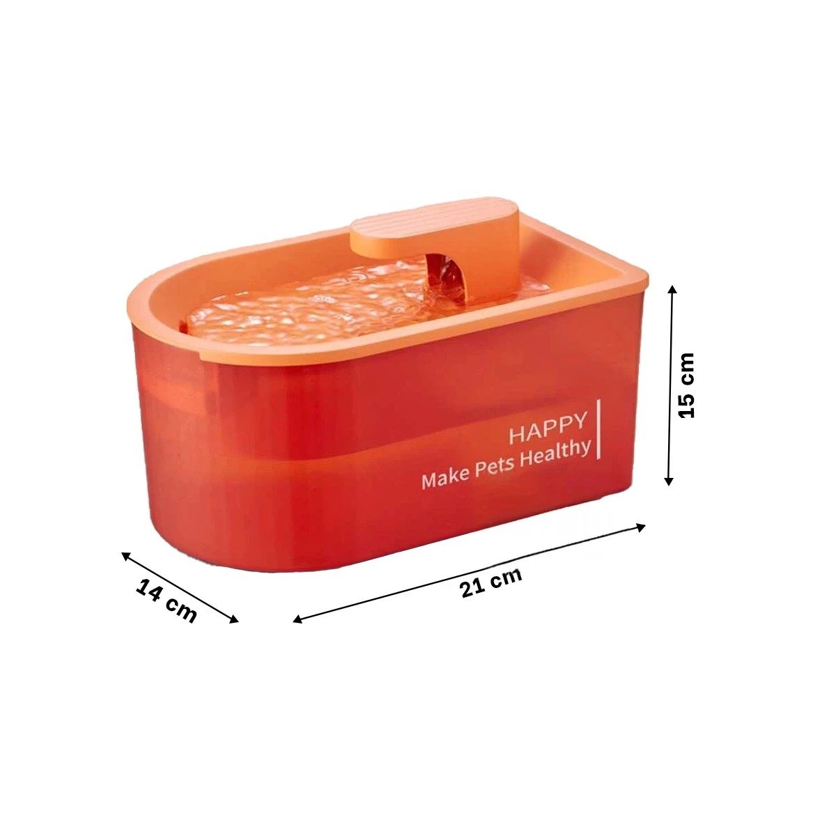 PACK2 FUENTE RECTANGULAR PET ANARANJADO DE PLASTICO MUY UTIL Y+PAPEL REGALO - 4