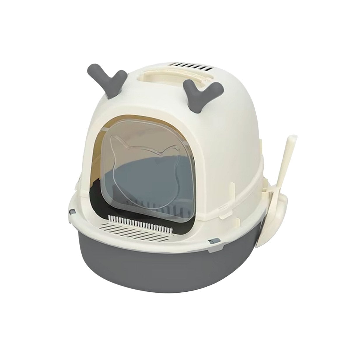 PACK2 CAJA GRANDE PARA GATO RENO 2 EN 1 CON PALA CASA Y+REGALO STICKER - 2