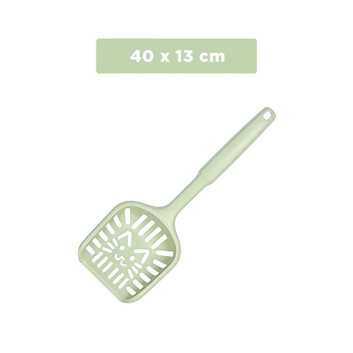 PACK4 PALA HIGIENICA 40X13CM ARENERO GATO VERDE PASTEL Y+REGALO STICKER - 4