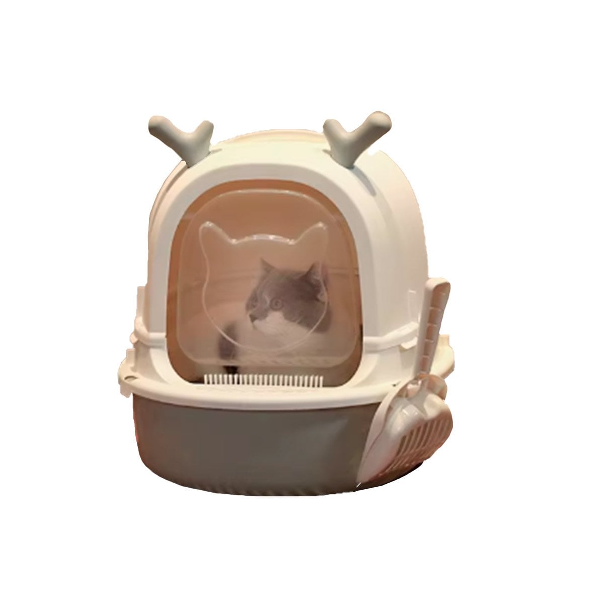 CAJA SANITARIA ABIERTA RENO 2 EN 1 CON PALA PARA GATO CASA Y+REGALO STICKER - 3