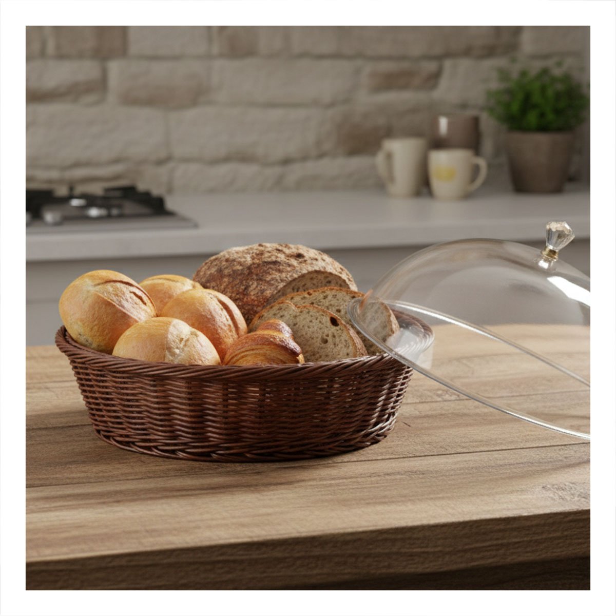 BASE CON CUPULA COLOR MARRON DE PLASTICO 31X23CM DECORATIVA Y FUNCIONAL Y+POST IT - 3