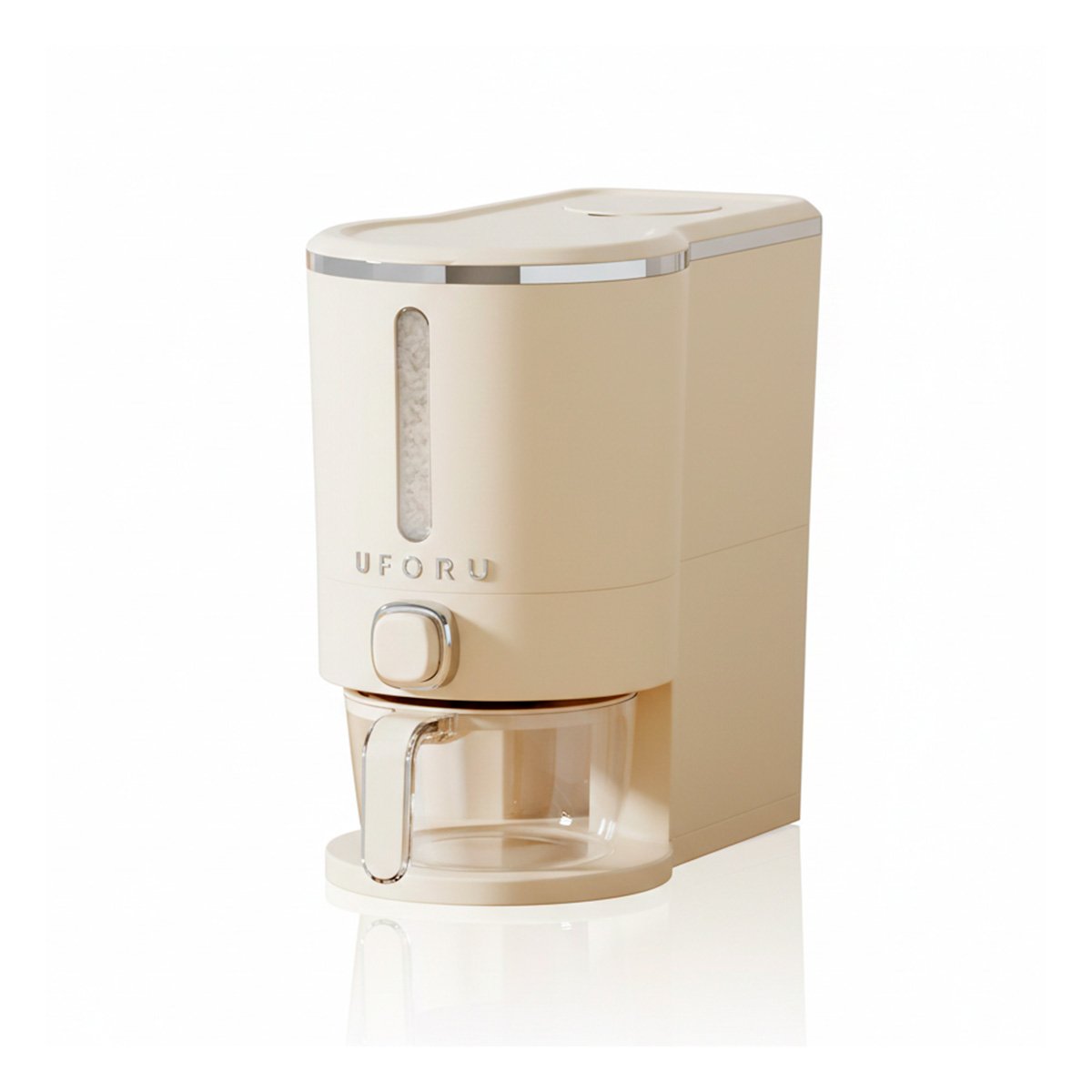 PACK6 RECIPIENTE 5L DE GRANOS PLATEADO Y CREMA PARA COCINA Y COMEDOR Y+REGALO STICKER - 2