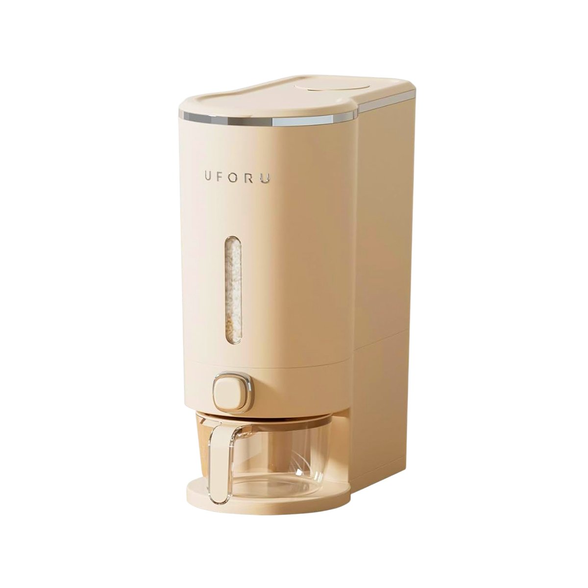 PACK2 CONTENEDOR 10L PLATEADO Y CREMA PARA GRANOS DISPENSADOR HOGAR Y+REGALO STICKER - 2