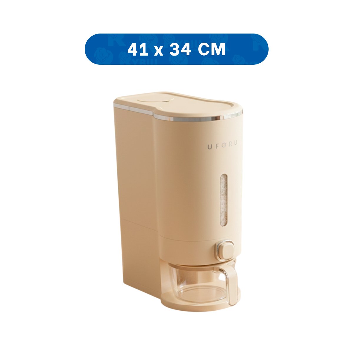PACK2 CONTENEDOR 10L DE GRANOS DE COLOR CREMA Y PLATEADO PARA GUARDAR - 4