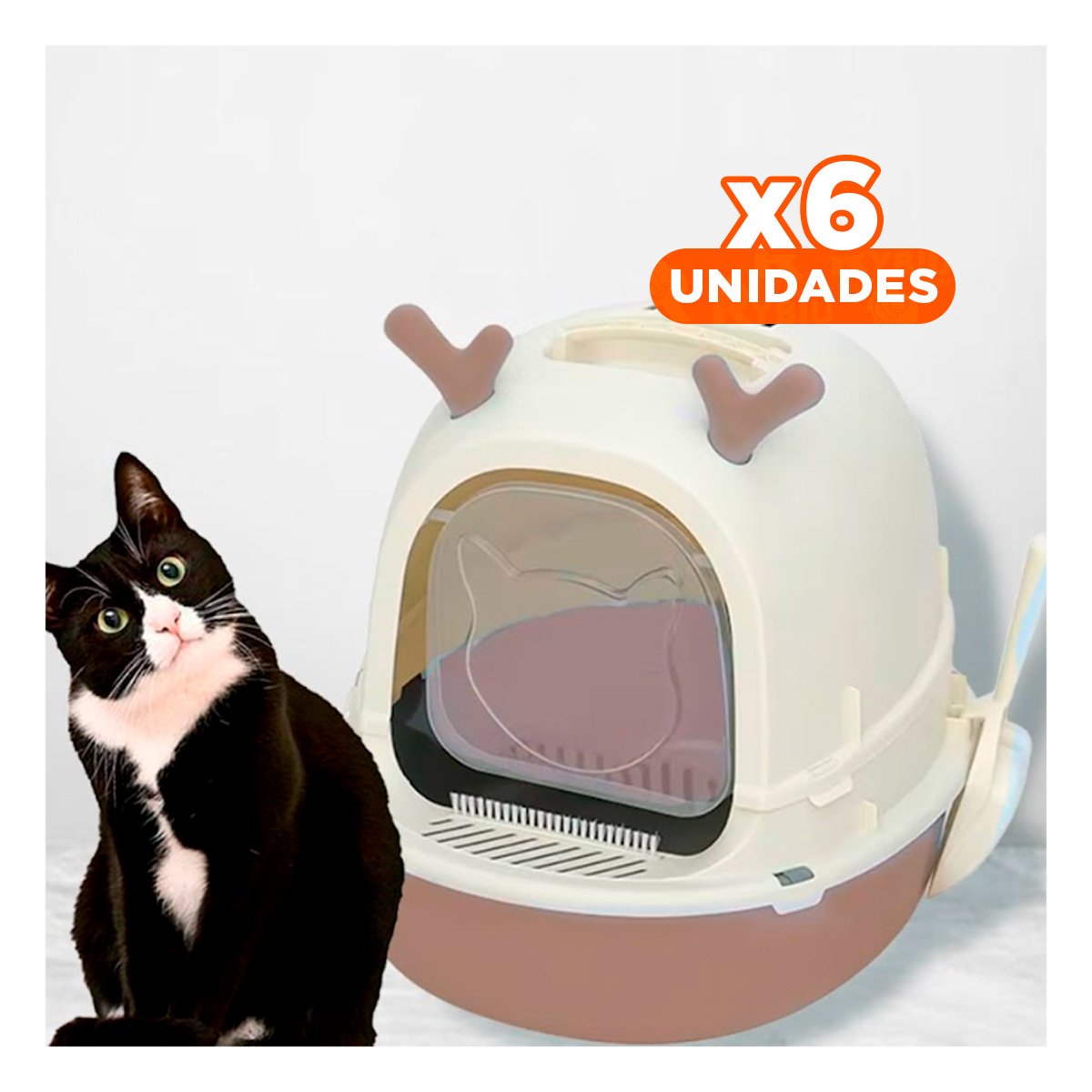 PACK6 BANDEJA PRACTICA RENO 2 EN 1 CERRADO Y ABIERTO CON PALA CASA Y+REGALO STICKER - 1