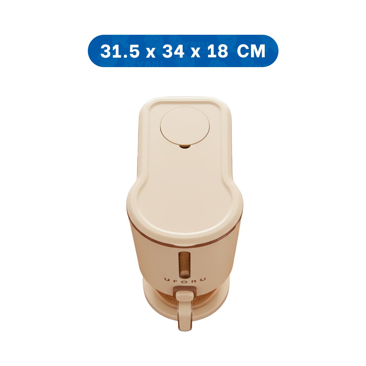 PACK2 CONTENEDOR 5L DE GRANOS DE COLOR CREMA Y MARRON PARA GUARDAR - 4