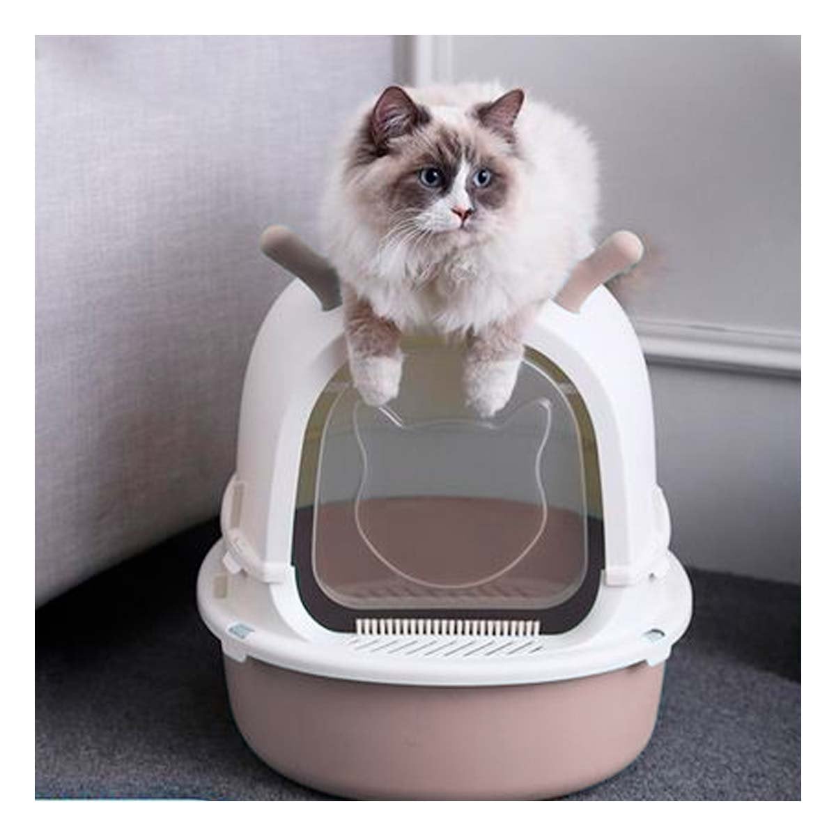 ARENERO ABIERTO RENO 2 EN 1 CON PALA PARA GATO CASA Y+PAPEL REGALO - 2