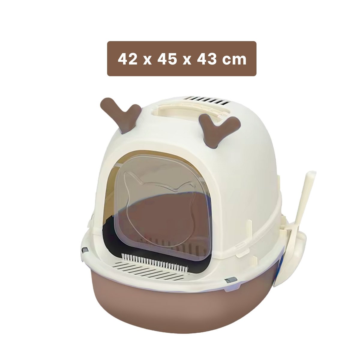 PACK4 BANO GRANDE PARA GATO RENO 2 EN 1 CON PALA HOGAR Y+PAPEL REGALO - 4